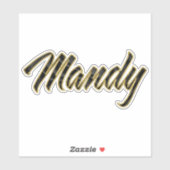 Mandy black gold Lettering Aufkleber Sticker (Blatt)