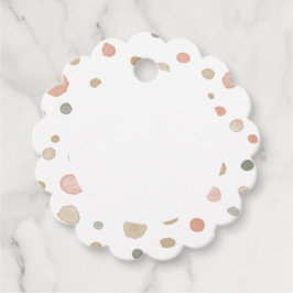 Mandy Confetti Watercolor Dots Favor Tags Geschenkanhänger