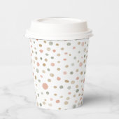 Mandy Confetti Watercolor Dots Paper Cup Pappbecher (Links)