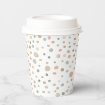 Mandy Confetti Watercolor Dots Paper Cup