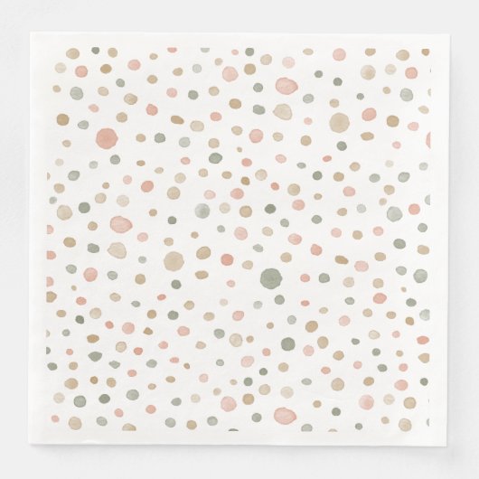 Mandy Confetti Watercolor Dots Paper Napkin Serviette (Vorderseite)