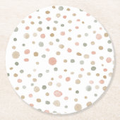 Mandy Confetti Watercolor Dots Paper Untersetzer (Vorderseite)