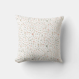 Mandy Confetti Watercolor Dots Throw Pillow Kissen