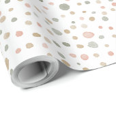 Mandy Confetti Watercolor Dots Wrapping Paper Geschenkpapier (Rolleneckpunkt)