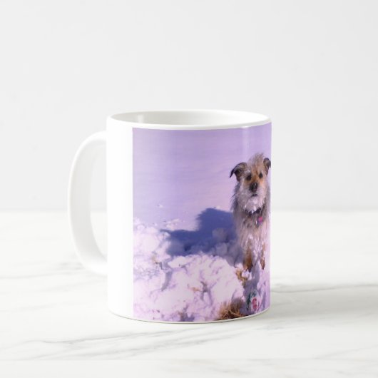 Mandy in der Schnee-Tasse Kaffeetasse (Vorderseite Links)