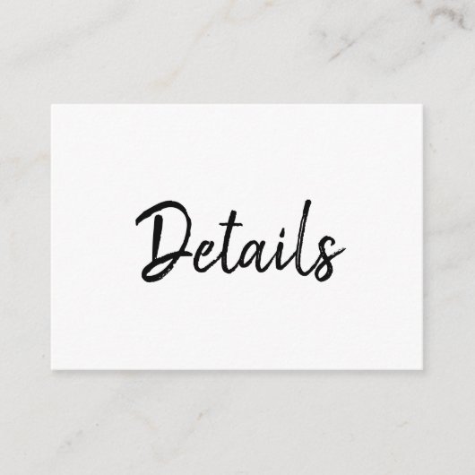Mandy Minimalistisch Simple Enclosure Cards Begleitkarte (Vorderseite)