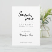 Mandy Minimalistisch Simple Save the Date (Stehend Vorderseite)