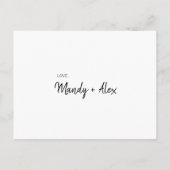Mandy Minimalistisch Simple wirst du meine Brautju Einladungspostkarte (Rückseite)