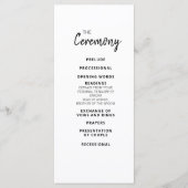 Mandy Minimalistisch Simple Zeremony Party Program Menükarte (Vorderseite)