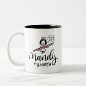 Mandy My Nurse - Custom Zweifarbige Tasse (Links)