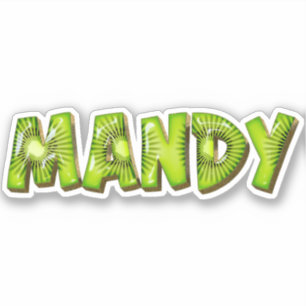 Mandy Name Kiwi Design Aufkleber Sticker