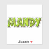 Mandy Name Kiwi Design Aufkleber Sticker (Blatt)