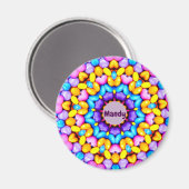 MANDY ~ Personalisiertes Ostermuster Fraktal ~ Magnet (Vorderseite/Rückseite)