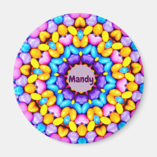 MANDY ~ Personalisiertes Ostermuster Fraktal ~ Magnet