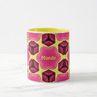 MANDY ~ Pink Mushroom Pattern ~ Personalisiert ~