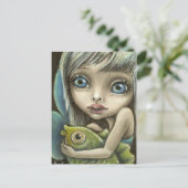 Mandy und Fisch Postkarte (Stehend Vorderseite)