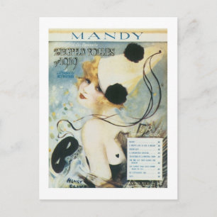 Mandy Vintage Songbook Cover Postkarte
