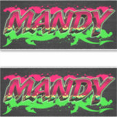 Mandy Vorname Name Graffiti Aufkleber Sticker (Vorderseite)