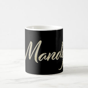 Mandy white gold Handwriting Tasse Kaffeetasse