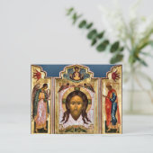 Mandylion Orthodox Christliches Symbol Postkarte (Stehend Vorderseite)