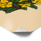 Maned Wolf and Ipe Flower Pillow - Brazilian Anima Poster (Ecke)