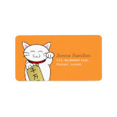 Maneki Neko Adressaufkleber (Vorne)