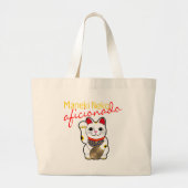 Maneki Neko Anhänger Jumbo Stoffbeutel (Vorne)