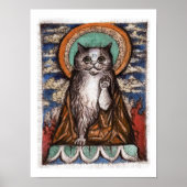 Maneki Neko Cat Poster - Buddha Cat (Vorne)