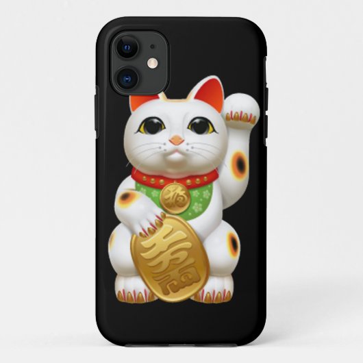 maneki-neko Charme-Talisman welc glücklicher Katze Case-Mate iPhone Hülle (Rückseite)