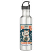 Maneki-Neko Edelstahlflasche (Vorderseite)
