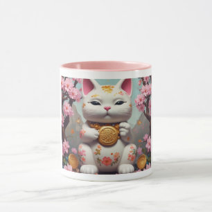 Maneki Neko Fortune Cat Viel Glück Tasse