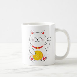 Maneki Neko glückliche Katze Bitcoin Tasse