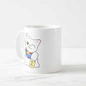 Maneki Neko glückliche Katze Kaffeetasse (Vorderseite Links)