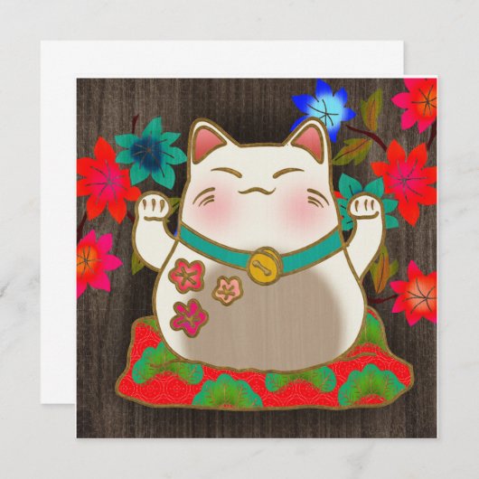 Maneki Neko Glückskatze (Vorne/Hinten)