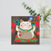 Maneki Neko Glückskatze (Stehend Vorderseite)