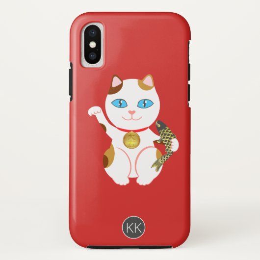 Maneki-neko Glückskatze Case-Mate iPhone Hülle (Rückseite)