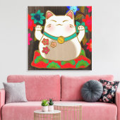 Maneki Neko Glückskatze Leinwanddruck (Insitu (Wohnzimmer))