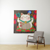 Maneki Neko Glückskatze Wandteppich (Beispiel)