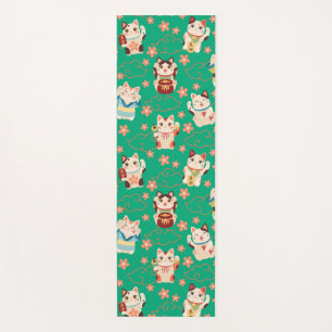 Maneki Neko Glückskatzen Yogamatte