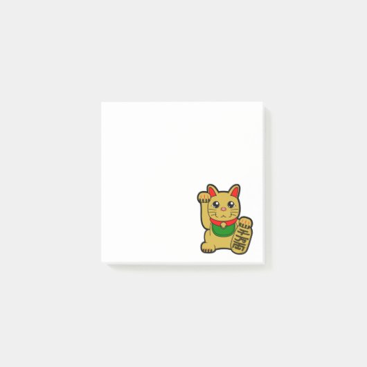 Maneki Neko: Golden Lucky Cat Post-it Klebezettel (Vorderseite)