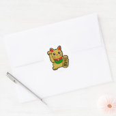 Maneki Neko: Golden Lucky Cat Runder Aufkleber (Umschlag)