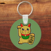 Maneki Neko: Golden Lucky Cat Schlüsselanhänger (Vorderseite)