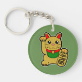 Maneki Neko: Golden Lucky Cat Schlüsselanhänger (Vorderseite)