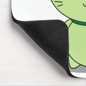 Maneki Neko - grüne glückliche Katze Mousepad (Ecke)