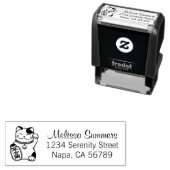 Maneki Neko Japanese Lucky Cat Address Permastempel (Beispiel)