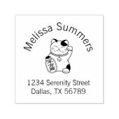 Maneki Neko Japanese Lucky Cat Arch Address Permastempel (Design)