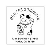 Maneki Neko Japanese Lucky Cat Arch Address Permastempel (Design)