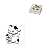 Maneki Neko Japanisch Lucky Cat Color Me Gummistempel (Stempel)