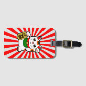 Maneki Neko: Japanisch Lucky Cat Gepäckanhänger (Vorderseite (Horizontal))