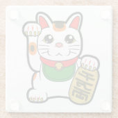 Maneki Neko: Japanisch Lucky Cat Glasuntersetzer (Rückseite)